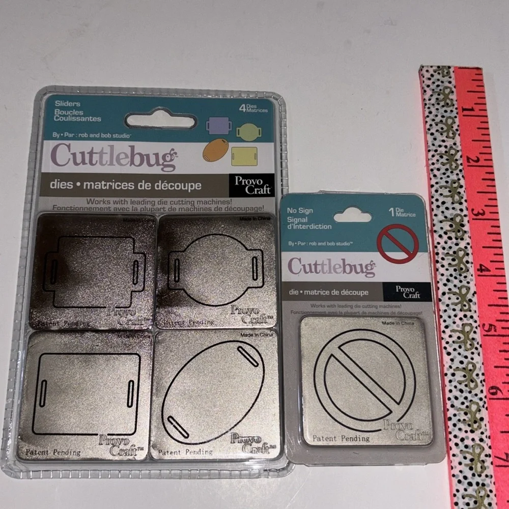 Cuttlebug Silver Die Set CUTTLEBUG NO SIGN DIE Cuttlebug SLIDERS DIES NWT